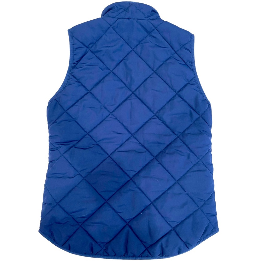 J.Crew Solid Blue Quilted Vest - image 2